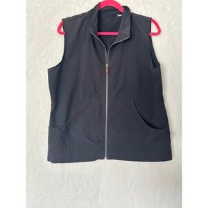 TailorBlack Full Zip Performance Golf‎ Vest Mock Neck Black Size 2